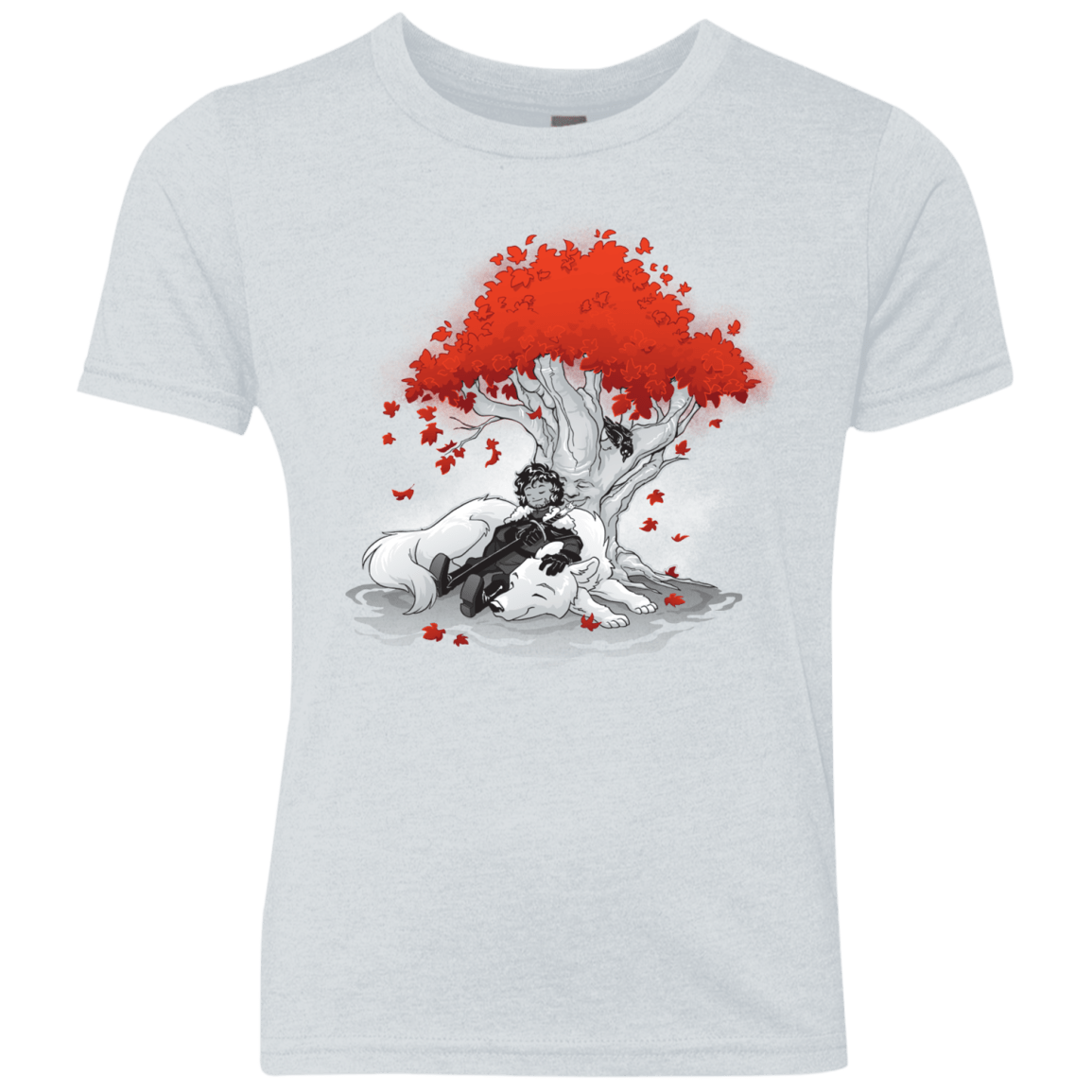 T-Shirts Heather White / YXS Quiet Winter Youth Triblend T-Shirt