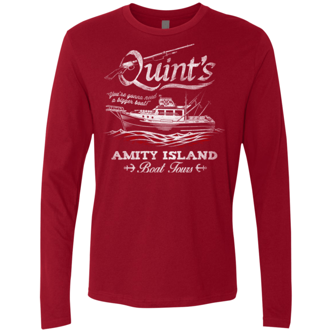 T-Shirts Cardinal / Small Quints Boat Tours Men's Premium Long Sleeve