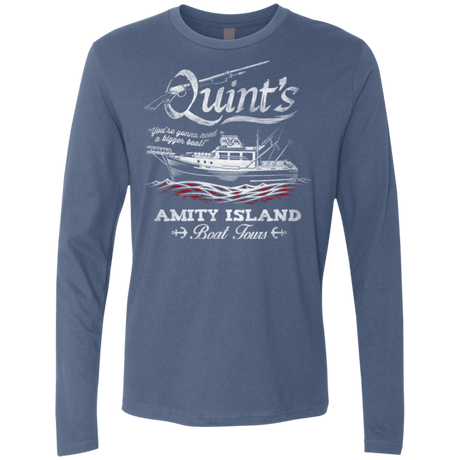 T-Shirts Indigo / Small Quints Boat Tours Men's Premium Long Sleeve