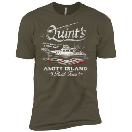 T-Shirts Military Green / X-Small Quints Boat Tours Men's Premium T-Shirt