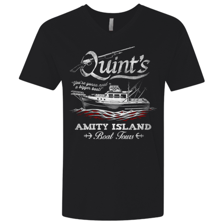 T-Shirts Black / X-Small Quints Boat Tours Men's Premium V-Neck
