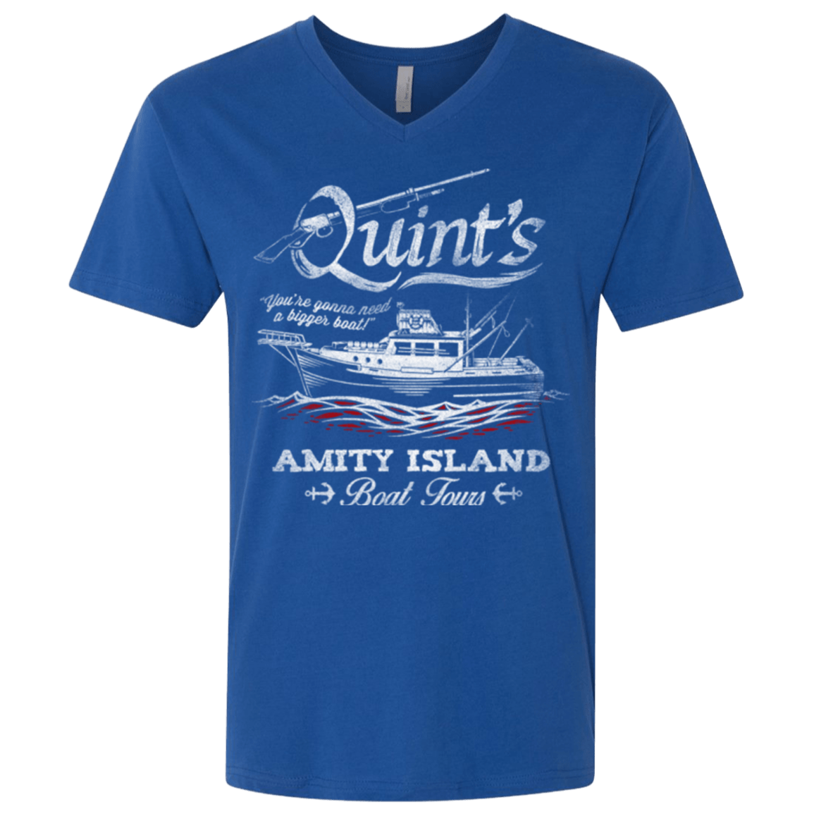 T-Shirts Royal / X-Small Quints Boat Tours Men's Premium V-Neck