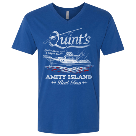 T-Shirts Royal / X-Small Quints Boat Tours Men's Premium V-Neck
