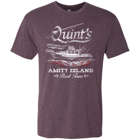 T-Shirts Vintage Purple / Small Quints Boat Tours Men's Triblend T-Shirt