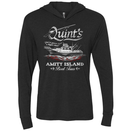T-Shirts Vintage Black / X-Small Quints Boat Tours Triblend Long Sleeve Hoodie Tee
