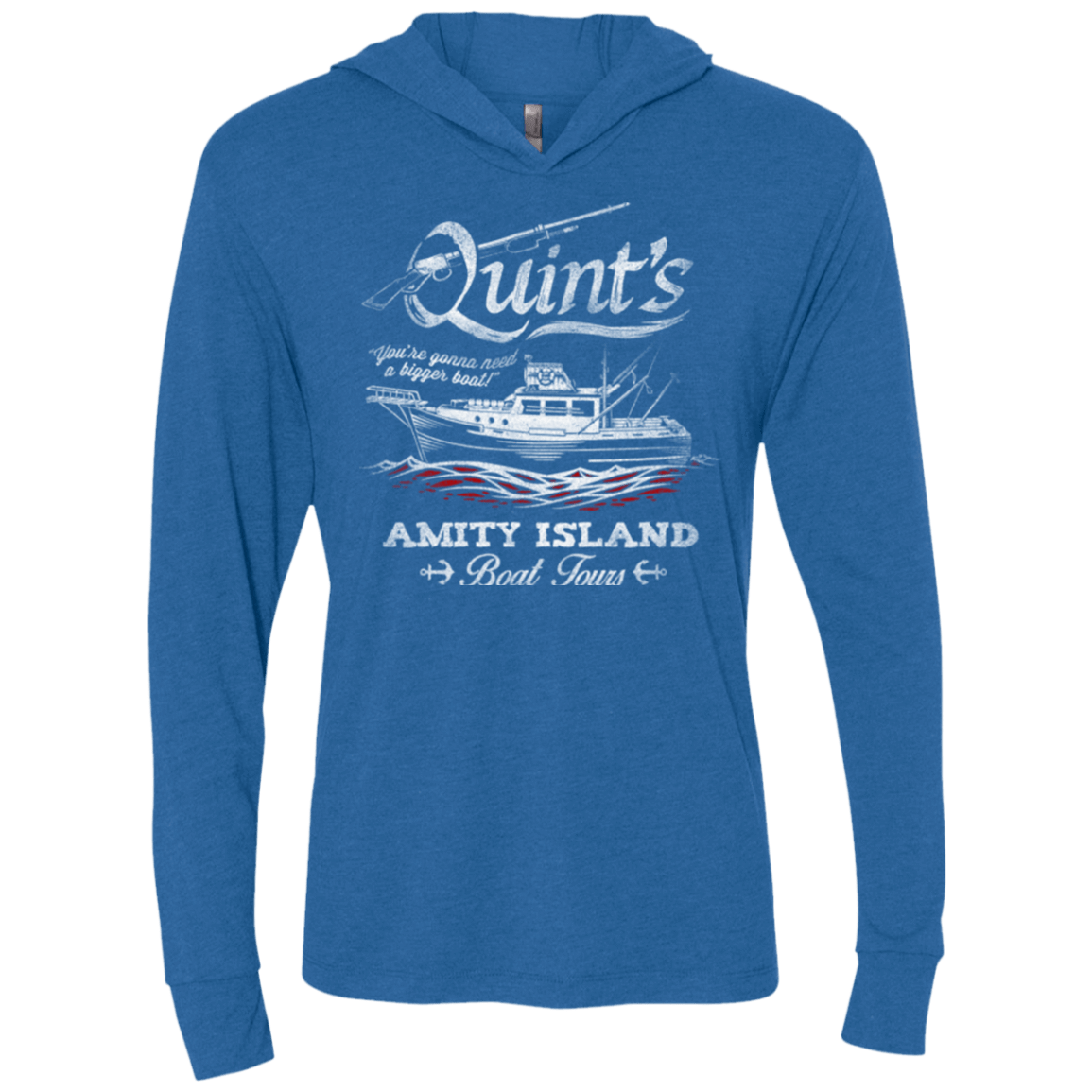 T-Shirts Vintage Royal / X-Small Quints Boat Tours Triblend Long Sleeve Hoodie Tee
