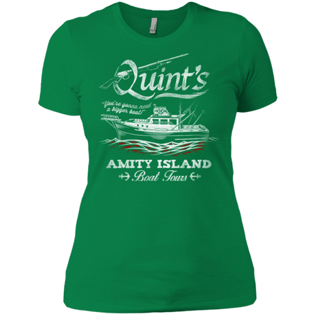T-Shirts Kelly Green / X-Small Quints Boat Tours Women's Premium T-Shirt