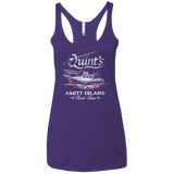 T-Shirts Purple / X-Small Quints Boat Tours Women's Triblend Racerback Tank