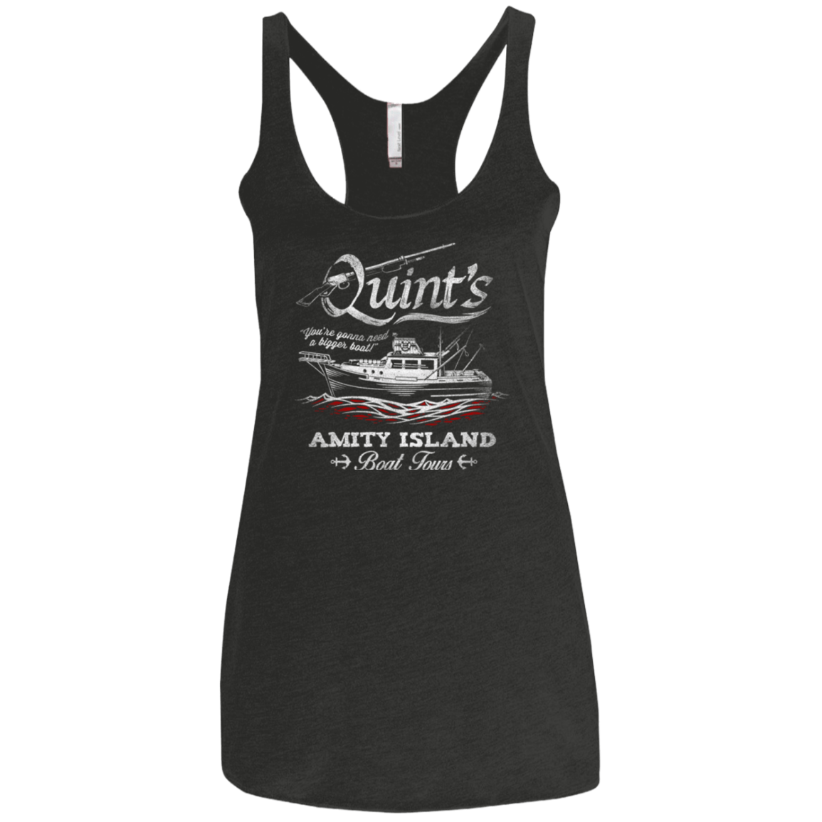 T-Shirts Vintage Black / X-Small Quints Boat Tours Women's Triblend Racerback Tank