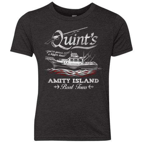 T-Shirts Vintage Black / YXS Quints Boat Tours Youth Triblend T-Shirt