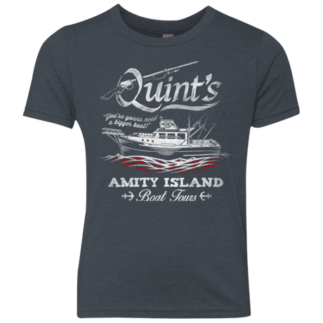 T-Shirts Vintage Navy / YXS Quints Boat Tours Youth Triblend T-Shirt