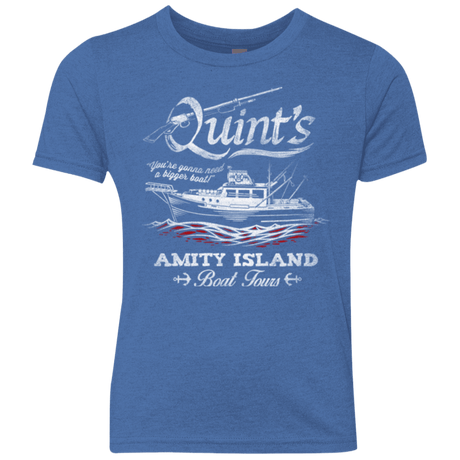 T-Shirts Vintage Royal / YXS Quints Boat Tours Youth Triblend T-Shirt