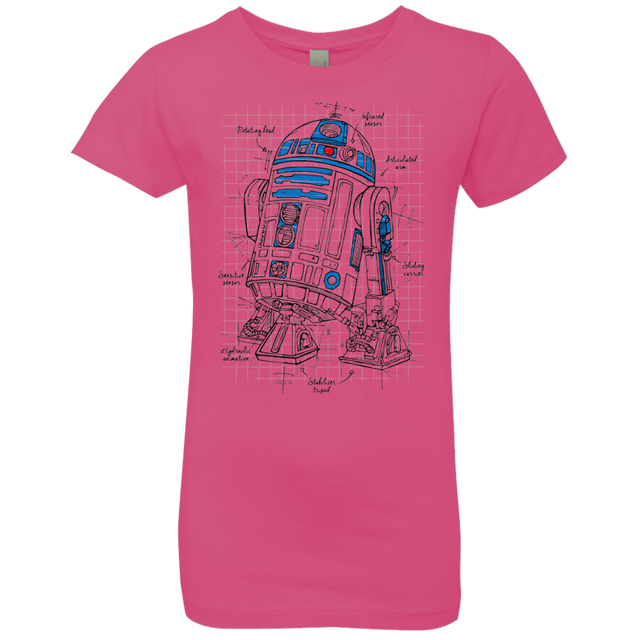 T-Shirts Hot Pink / YXS R2D2 Plan Girls Premium T-Shirt