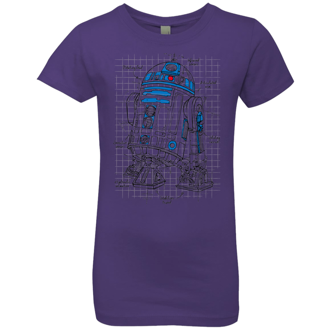 T-Shirts Purple Rush / YXS R2D2 Plan Girls Premium T-Shirt