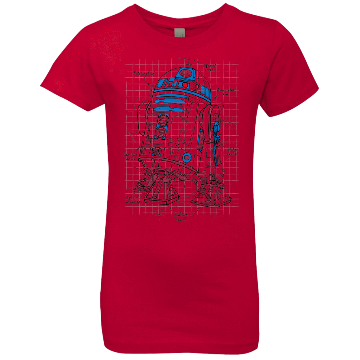 T-Shirts Red / YXS R2D2 Plan Girls Premium T-Shirt