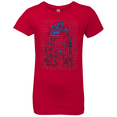 T-Shirts Red / YXS R2D2 Plan Girls Premium T-Shirt