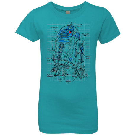 T-Shirts Tahiti Blue / YXS R2D2 Plan Girls Premium T-Shirt