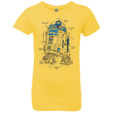 T-Shirts Vibrant Yellow / YXS R2D2 Plan Girls Premium T-Shirt