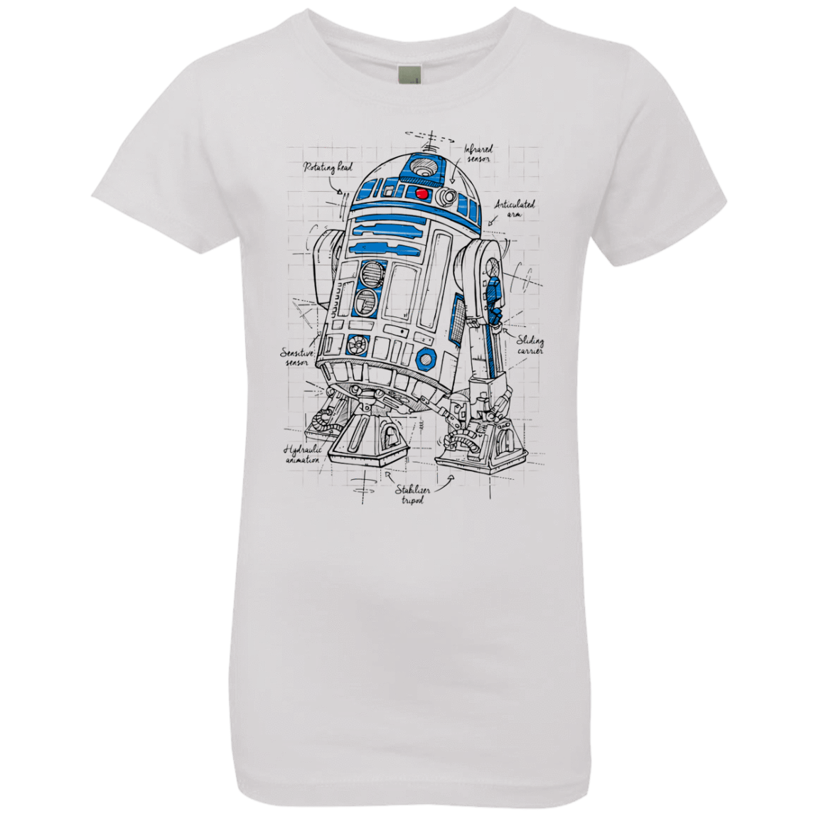 T-Shirts White / YXS R2D2 Plan Girls Premium T-Shirt