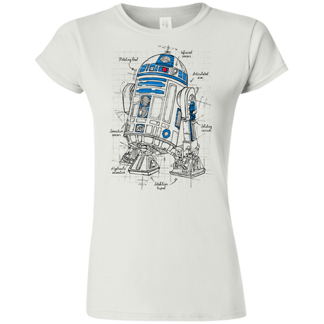 T-Shirts White / S R2D2 Plan Junior Slimmer-Fit T-Shirt