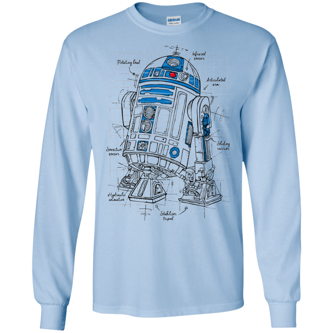 R2D2 Plan Men's Long Sleeve T-Shirt