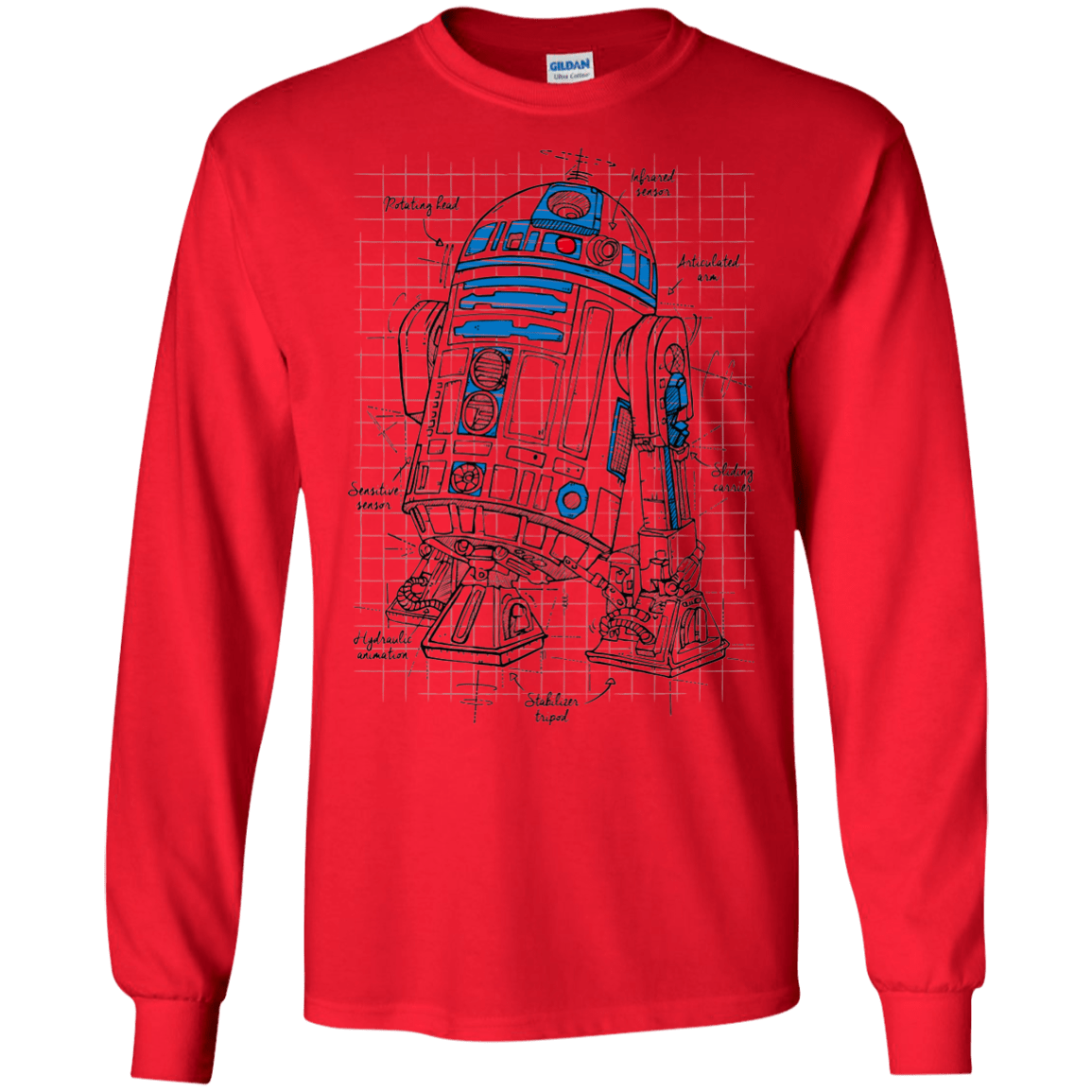 R2D2 Plan Men's Long Sleeve T-Shirt