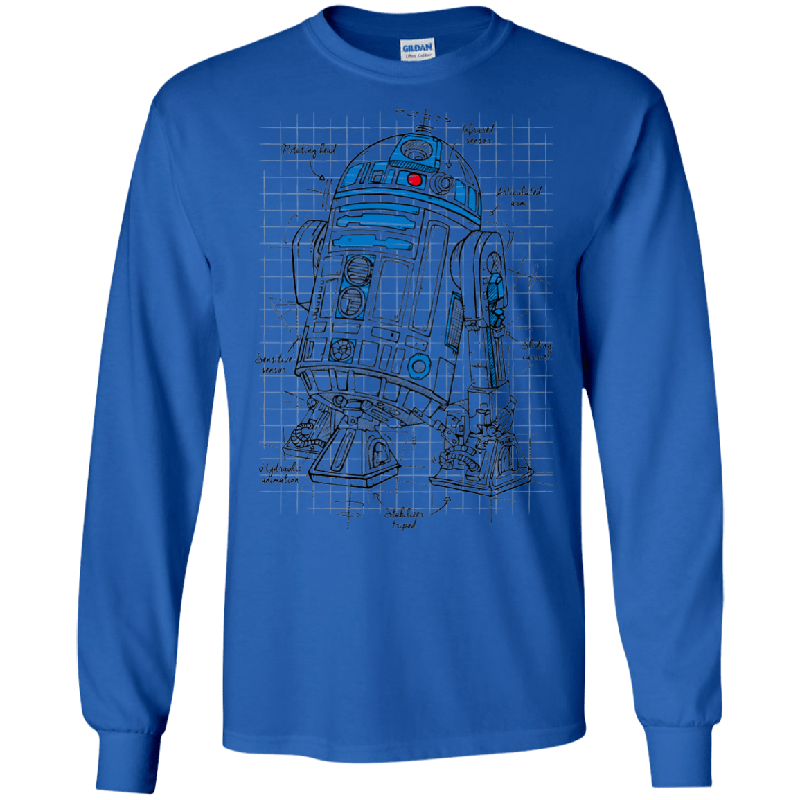 R2D2 Plan Men's Long Sleeve T-Shirt