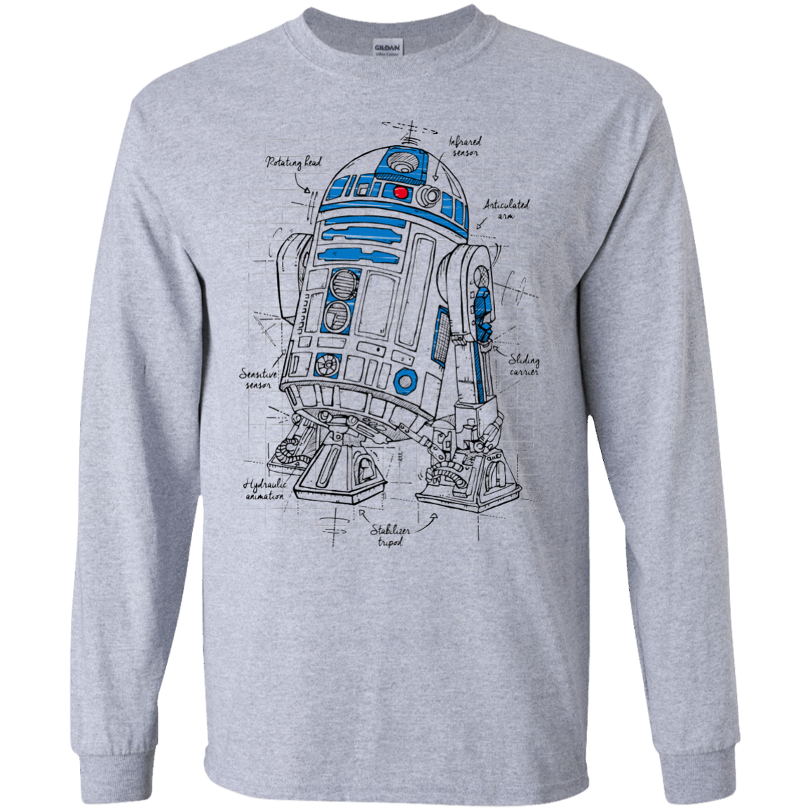 R2D2 Plan Men's Long Sleeve T-Shirt