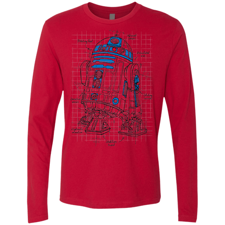 T-Shirts Red / S R2D2 Plan Men's Premium Long Sleeve