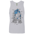 T-Shirts Heather Grey / S R2D2 Plan Men's Premium Tank Top