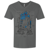 T-Shirts Heavy Metal / X-Small R2D2 Plan Men's Premium V-Neck