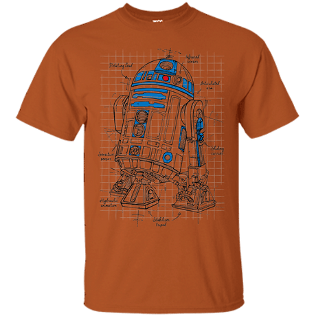 T-Shirts Texas Orange / S R2D2 Plan T-Shirt