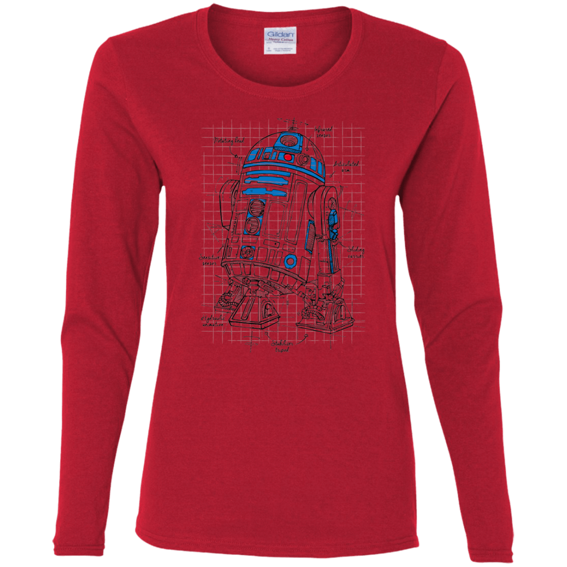T-Shirts Red / S R2D2 Plan Women's Long Sleeve T-Shirt