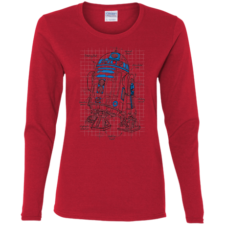 T-Shirts Red / S R2D2 Plan Women's Long Sleeve T-Shirt