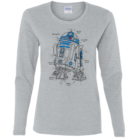 T-Shirts Sport Grey / S R2D2 Plan Women's Long Sleeve T-Shirt