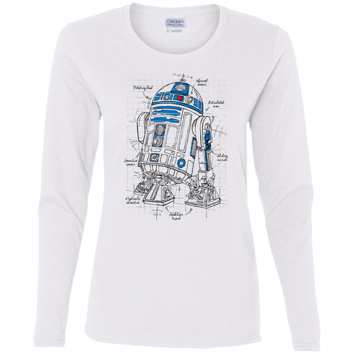 T-Shirts White / S R2D2 Plan Women's Long Sleeve T-Shirt