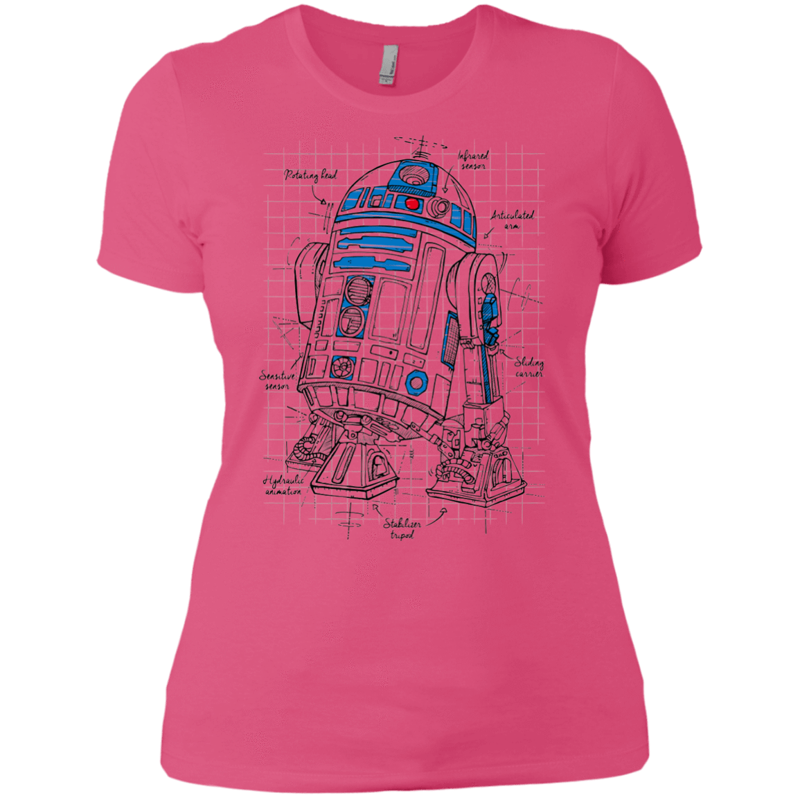 T-Shirts Hot Pink / X-Small R2D2 Plan Women's Premium T-Shirt