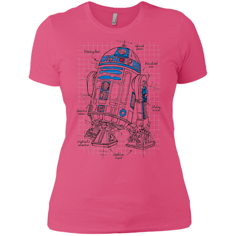T-Shirts Hot Pink / X-Small R2D2 Plan Women's Premium T-Shirt