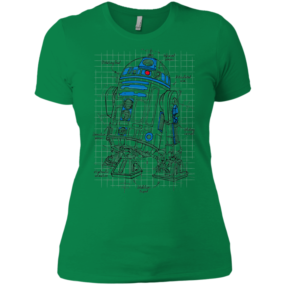 T-Shirts Kelly Green / X-Small R2D2 Plan Women's Premium T-Shirt