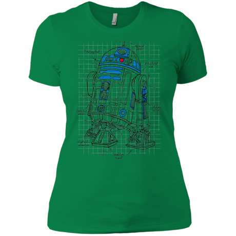 T-Shirts Kelly Green / X-Small R2D2 Plan Women's Premium T-Shirt
