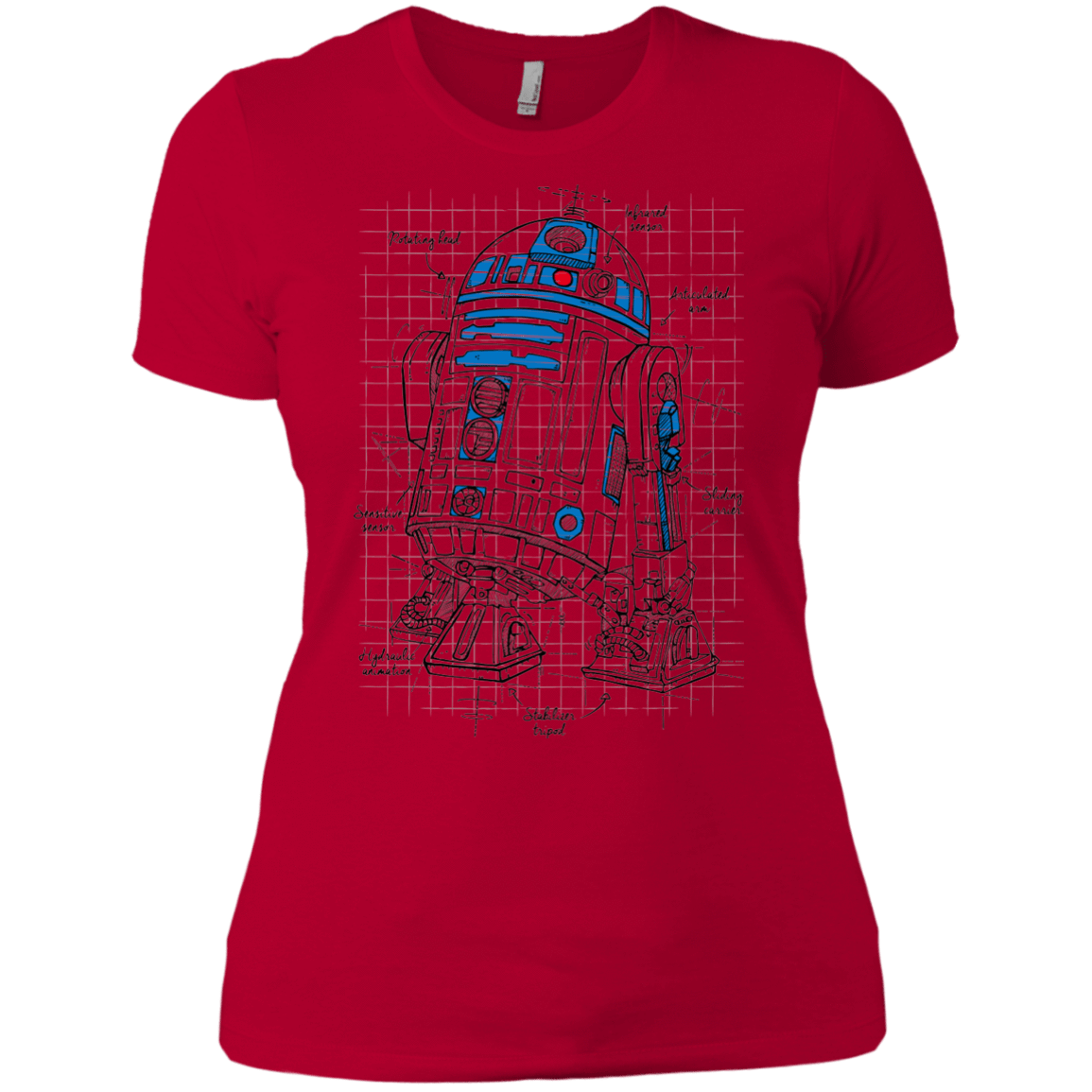 T-Shirts Red / X-Small R2D2 Plan Women's Premium T-Shirt