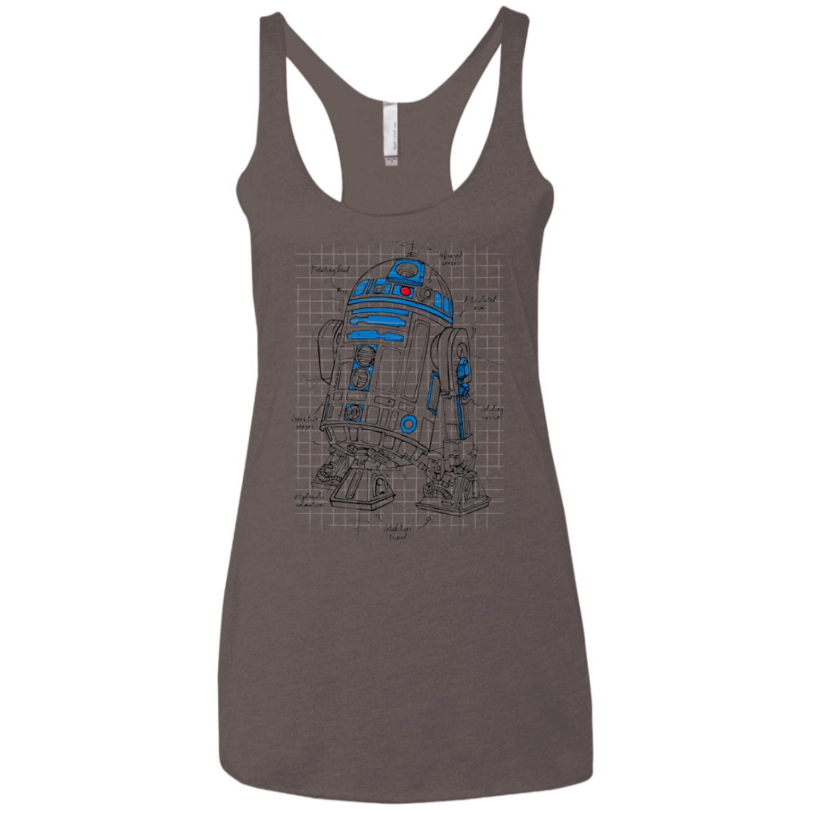 R2D2 Plan Women's Triblend Racerback Tank