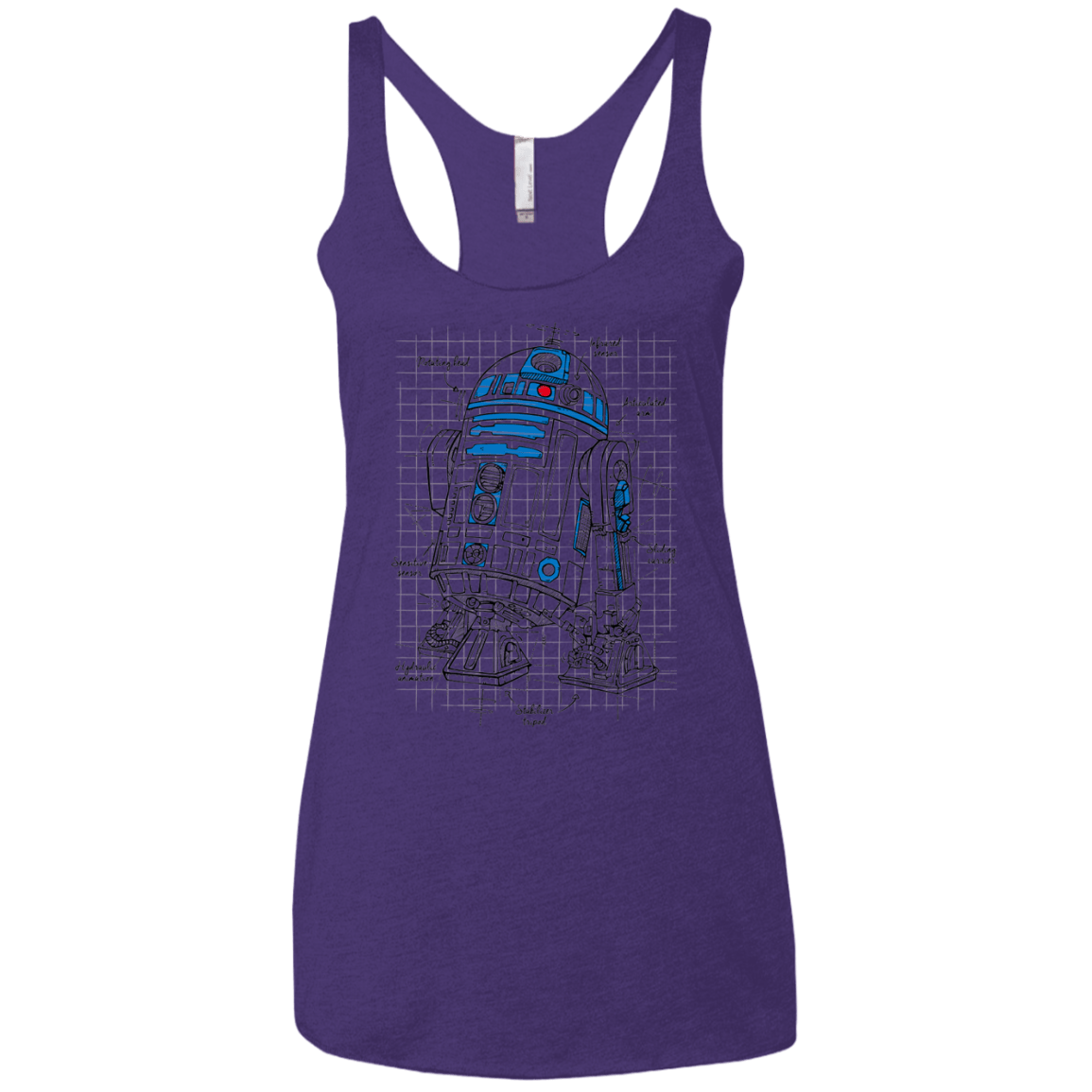 R2D2 Plan Women's Triblend Racerback Tank
