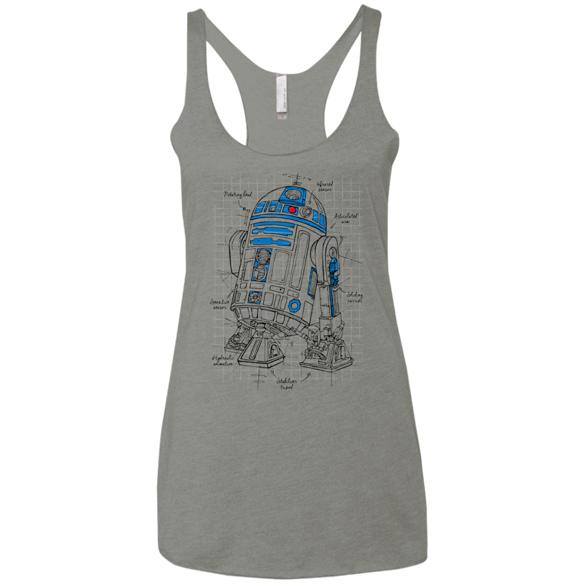 R2D2 Plan Women's Triblend Racerback Tank