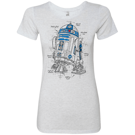 T-Shirts Heather White / S R2D2 Plan Women's Triblend T-Shirt