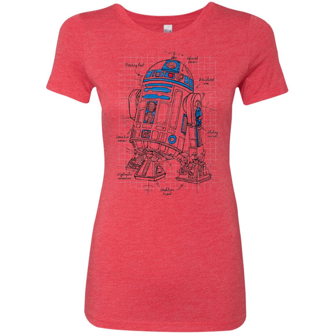 T-Shirts Vintage Red / S R2D2 Plan Women's Triblend T-Shirt
