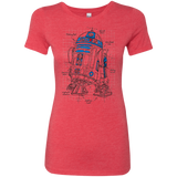 T-Shirts Vintage Red / S R2D2 Plan Women's Triblend T-Shirt