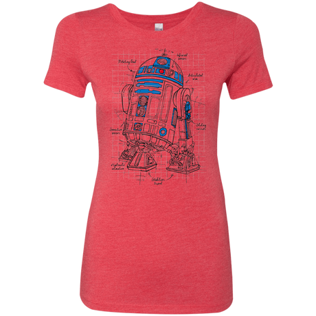 T-Shirts Vintage Red / S R2D2 Plan Women's Triblend T-Shirt