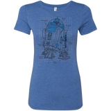 T-Shirts Vintage Royal / S R2D2 Plan Women's Triblend T-Shirt