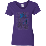 T-Shirts Purple / S R2D2 Plan Women's V-Neck T-Shirt